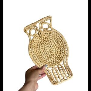Vintage bohemian wicker decorative Owl
